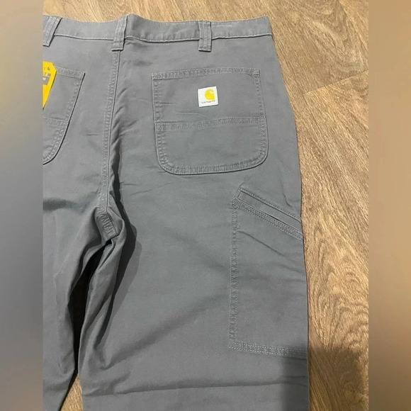 Carhartt RUGGED FLEX® RELAXED FIT CANVAS WORK PANT. Gravel gray. Size 38x34 - Picture 5 of 12
